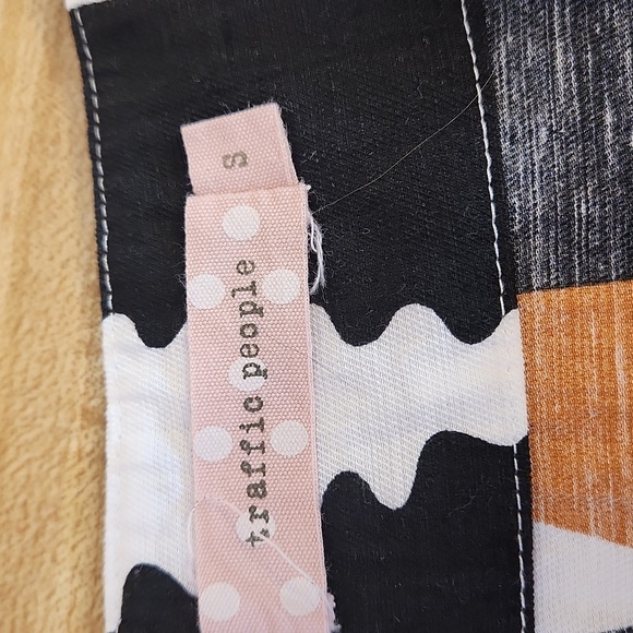 TRAFFIC PEOPLE Tiered Striped Black, White, & Brown Maxi Skirt, size S - Picture 8 of 10